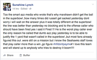 Illustration for article titled Seahawks Coaches Don't Mind Marshawn Lynch's Mom Calling For Darrell Bevell's Job